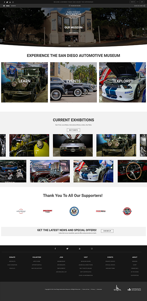 San Diego Automotive Museum Website