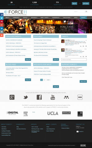 FORCE11 Custom Drupal Content Management System Website Redesign